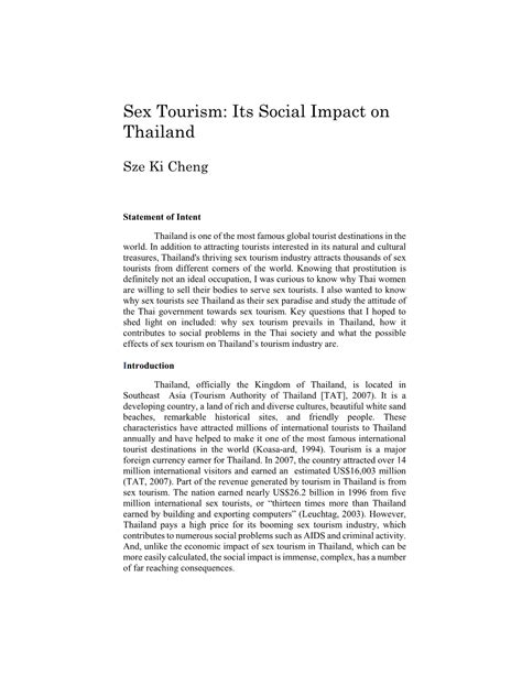 Sex Tourism Its Social Impact On Thailand Docslib