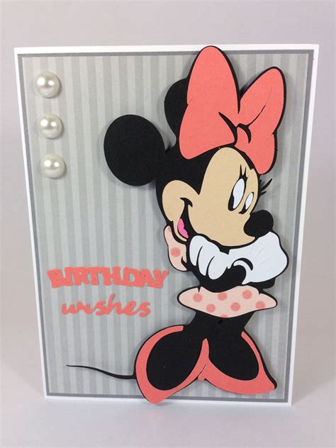 Minnie Mouse Birthday Card Minnie Mouse Birthday Birthday Cards Minnie