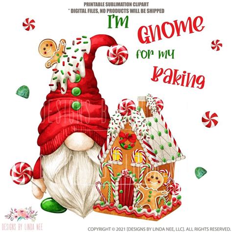 Christmas Gingerbread Gnome PNG Santa Gingerbread Sublimation Etsy In