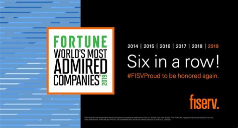 Fiserv Among FORTUNE World S Most Admired Companies For Sixth