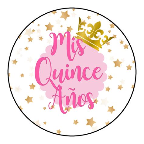 Mis Quince Anos Quinceañera 15th Birthday Pink Labels Set Of 48 2