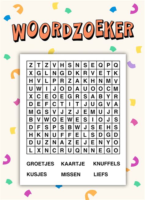 Kaart Voor Kinderen Woordzoeker Spelletje Hallmark