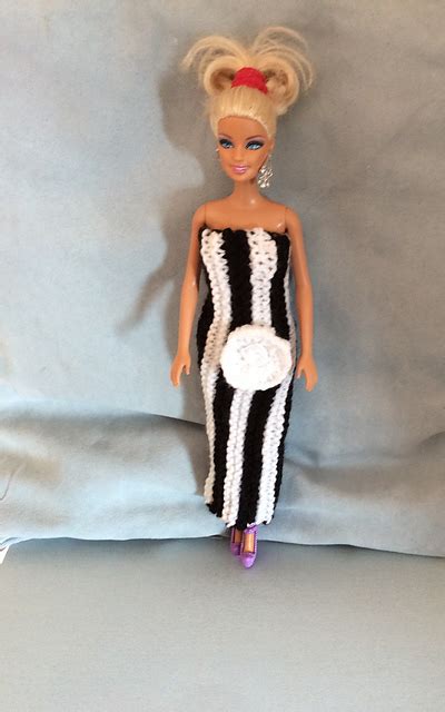 Ravelry Barbie Vertical Stripe Dress Pattern By Taffylass Knits