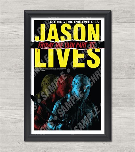 Friday The 13th Part Vi Jason Lives 11x17 Movie Poster Etsy