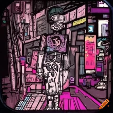 Los Angeles Cyberpunk Art By Jhonen Vasquez On Craiyon