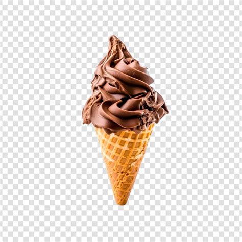 Premium PSD Ice Cream Cone On A Transparent Background