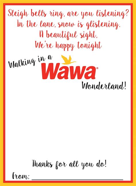 Wawa FREE Printable Holiday Gift Card Holder - Mama Cheaps®