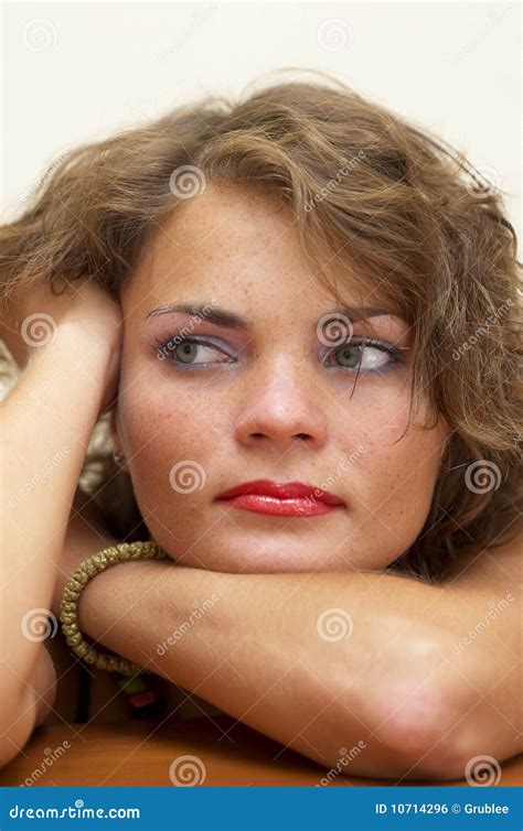 Foxy Girl Stock Photo Image Of Brunette Lady Smile 10714296