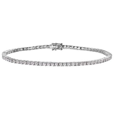 Sparkld 18ct White Gold Tennis Bracelet Isi Certified 3ct Diamonds