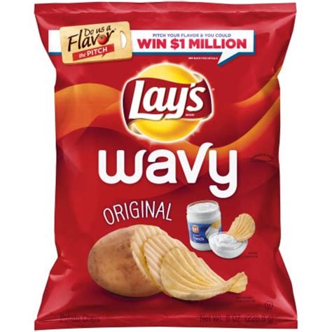 Lays Wavy Original Potato Chips 8 Oz Fred Meyer