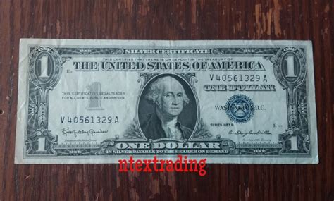 Silver Certificate One Dollar Bill Series 1957B 329A - Etsy