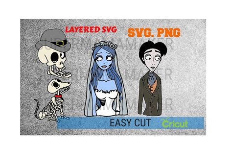 Layered Svg Bundle Corpse Bride For Cricut Horror Svg Vinyl Etsy