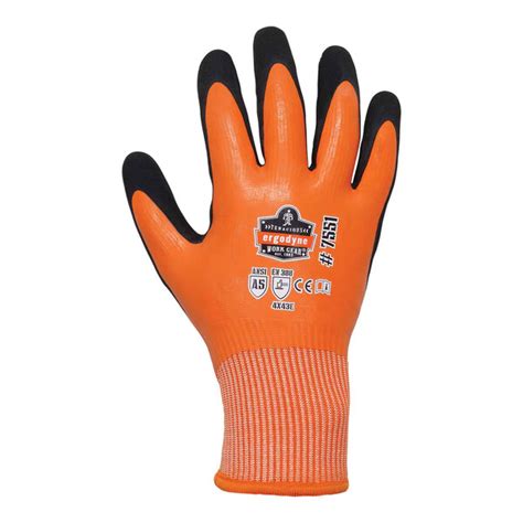 Ergodyne ProFlex 7551 Orange Waterproof Cut Resistant HPPE Winter Work