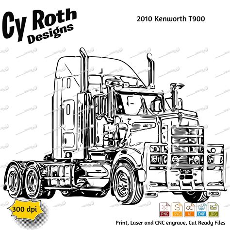 2010 Kenworth Svg Png  Ai Dxf File Trucking Svg Etsy