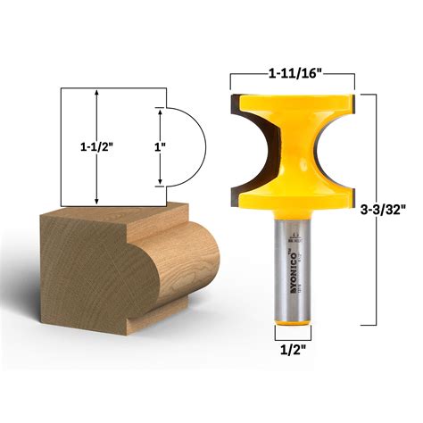 Edging Bullnose 1 Bead Bullnose Router Bit 1 2 Shank Yonico