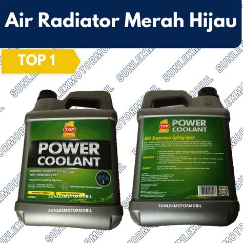 Jual AIR RADIATOR COOLANT TOP 1 TOP1 4L MERAH HIJAU Shopee Indonesia