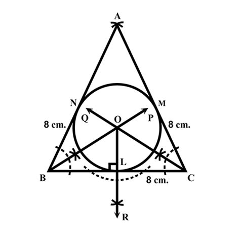 Construct The Incircle Of The Equilateral Triangle Whose One Side Is 8 Cm