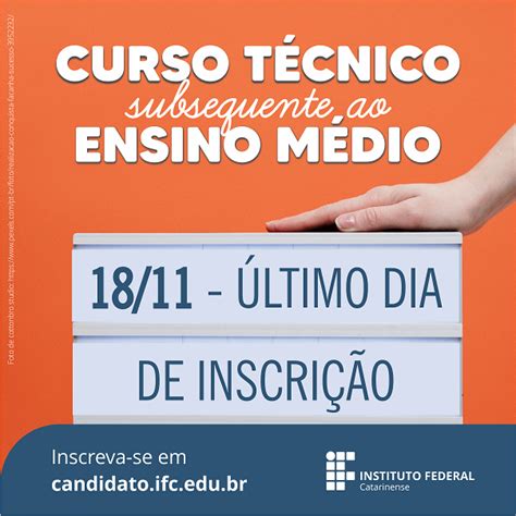 Sexta feira 18 é o último dia de inscrições para os Cursos Técnicos