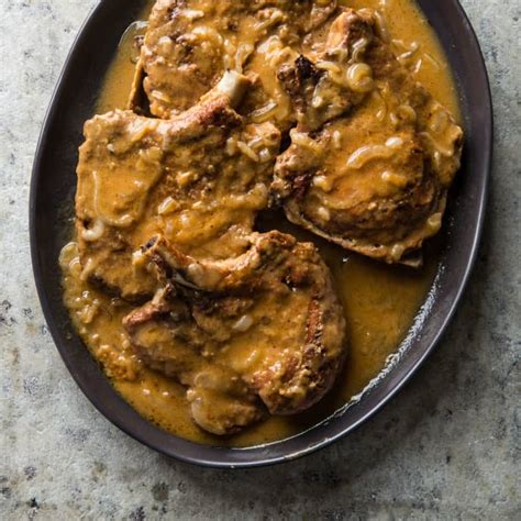 Southern Style Smothered Pork Chops Cook S Country Recipe