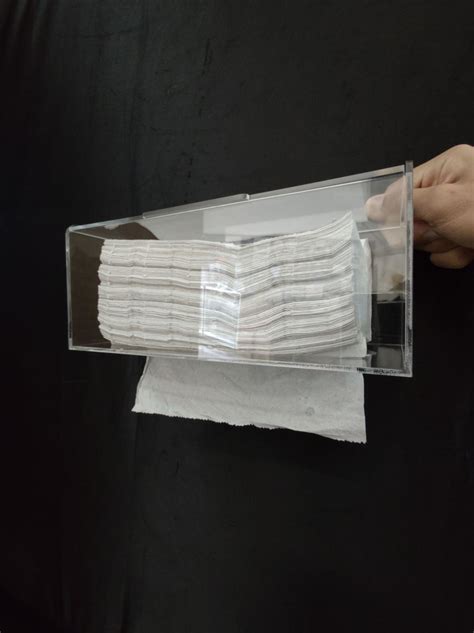 Caixa porta Lenços de Papel ou Interfolha p Parede Cristal