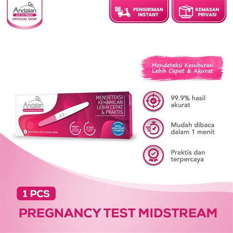 Jual Test Pack Kehamilan Andalan Pregnancy Test Midstream Alat Uji