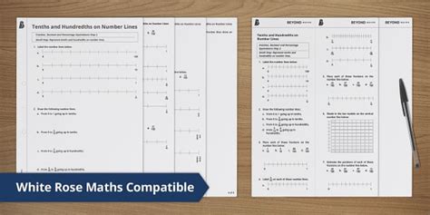 👉 Tenths and Hundredths on Number Lines - Twinkl