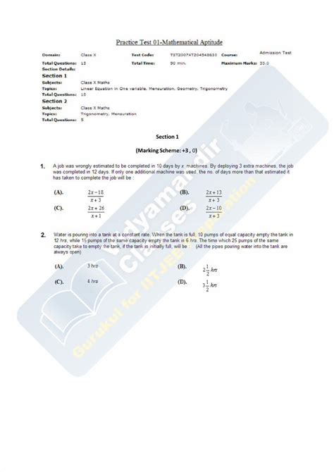 Pdf Practice Test 01 Mathematical Aptitude Dokumentips