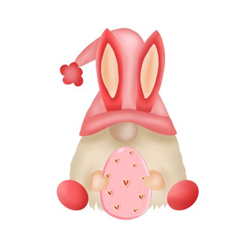 Easter Bunny Gnome With Easter Egg 10835196 PNG