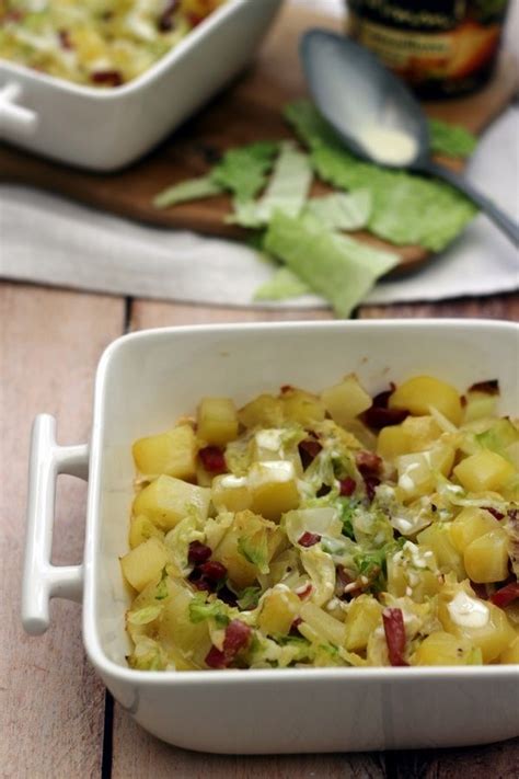 Gratin De Pommes De Terre Et Chou Au Bacon Et Cancoillotte Amandine