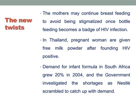 Nestlé The Infant Formular Controversy Ppt