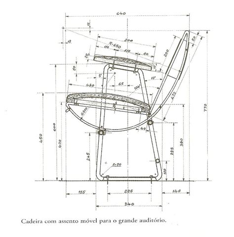 Chair Design By Lina Bo Bardi Автокад Дизайн стула Чертежи