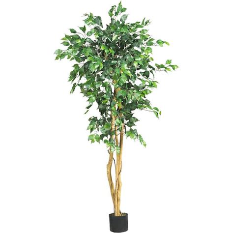 Nearly Natural Ft Artificial High Indoor Ficus Tree The Home