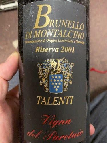 Talenti Vigna Del Paretaio Brunello Di Montalcino Riserva Vivino Us