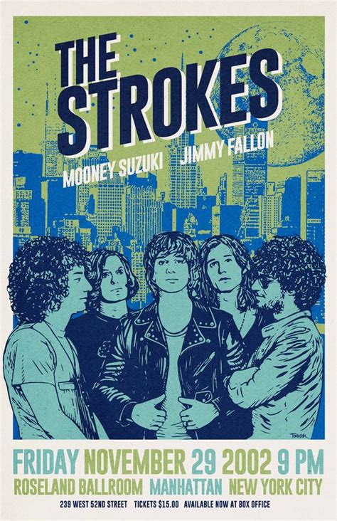 The Strokes 2002 Tour Poster Etsy In 2021 Tour Posters Retro