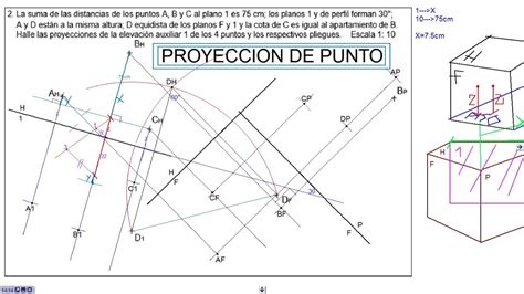 Geometr A Descriptiva Clase De Proyecci N De Punto Problema Uni