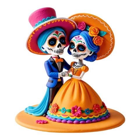 D A De Muertos Catrina Y Hombre Muerto Celebraci N Mexicana Con