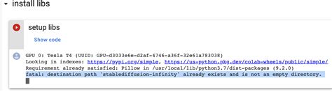 Fatal Destination Path Stablediffusion Infinity Already Exists And