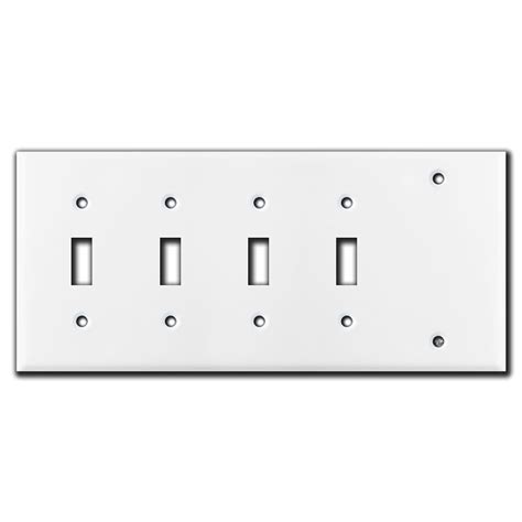 4 Gang 3 Toggle 1 Blank Switch Plates White Kyle Switch Plates