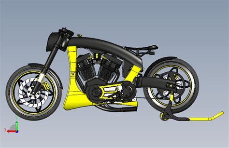 摩托车bike naked 1200cc design evo s stp igs STEP 模型图纸下载 懒石网