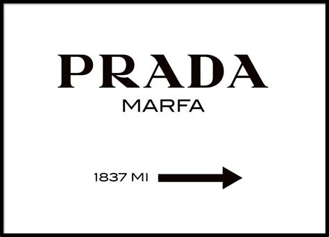 Poster of a Prada Marfa sign in black and white. Gossip Girl fashion ...