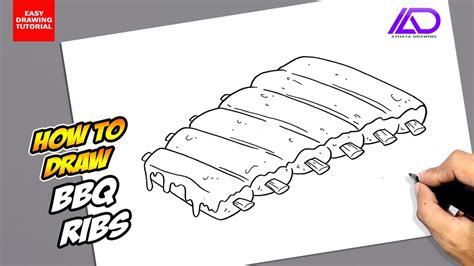 How To Draw Bbq Ribs Youtube
