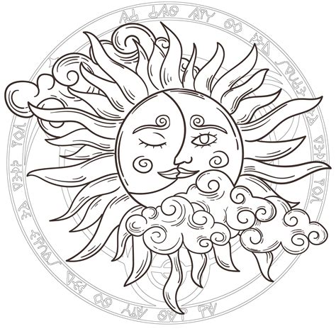 10 Best Printable Sun And Moon Designs Pdf For Free At Printablee