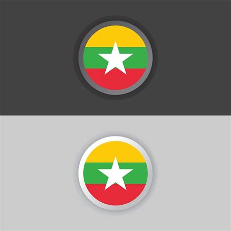 Premium Vector Illustration Of Myanmar Flag Template