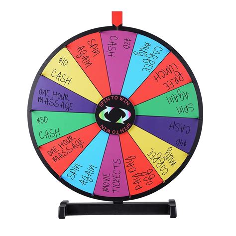 WinSpin 24" Tabletop Prize Wheel Colorful Dry Erase – yescomusa