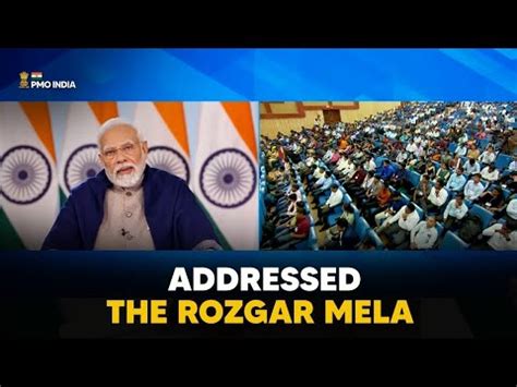 Prime Minister Narendra Modi Addresses The Rozgar Mela Youtube