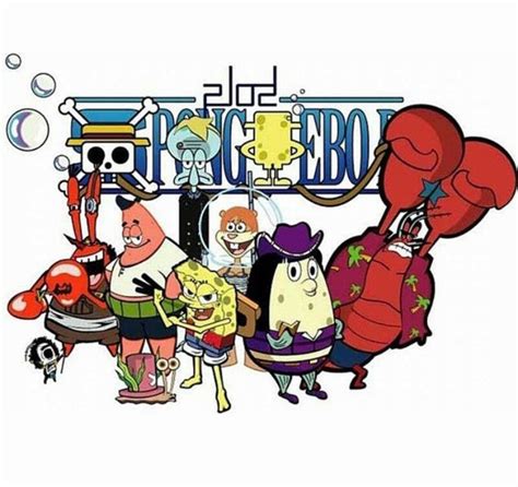 One Piece Spongebob Version Spongebob One Piece Anime Spongebob