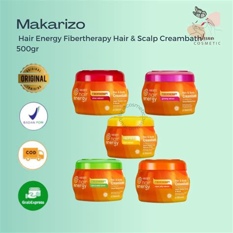 Jual Makarizo Hair Energy Fibertherapy Hair Scalp Creambath 500gr