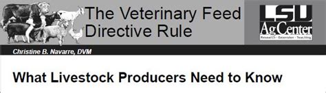 The Veterinary Feed Directive Rule What Producers Need To Know