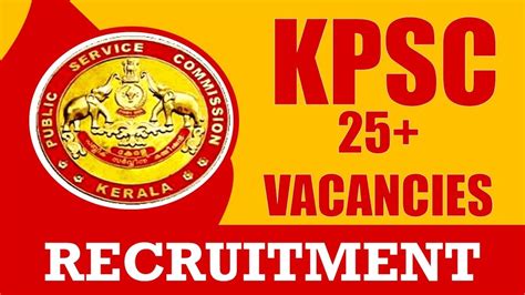 Kpsc Recruitment New Notification Out For Vacancies Check