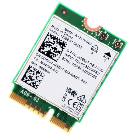AX211NGW 802.11AX 5GHz MU-MIMO Wi-Fi 6E M.2 CNVIo2 Wireless WiFi ...
